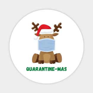 Quarantine-Mas Reindeer Christmas in Quarantine Reindeer Wearing a Mask During Quarantine Social Distancing Magnet